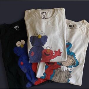 KAWS Short Sleeve Tees - Black, White, Blue